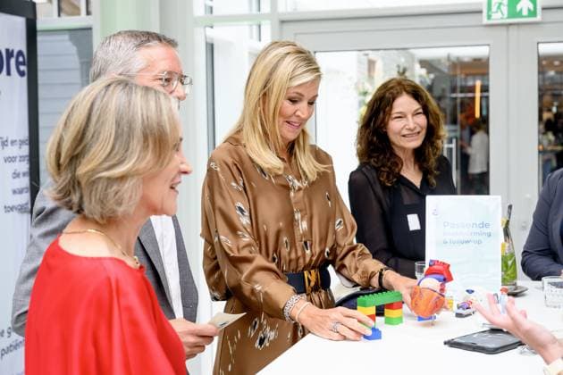 Nieuwegein, The Netherlands, 2026-09-10 11:25:48 NIEUWEGEIN, 10-09-2026, Green Village Queen Maxima attends a symposium of the national Care Evaluation and Appropriate Use (ZE&GG) program in Nieuwegein. Less is More is a movement that contributes to appropriate care in the Netherlands. PHOTO: NLBeeld Patrick van Emst Credit: NL Beeld Patrick van Emst  Copyright: xx x