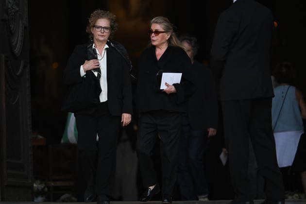 Jean-Paul Rappeneau Funeral - Paris Catherine Deneuve during the funeral of Jean-Paul Rappeneau, French director and screenwriter, at the Saint-Sulpice church in Paris, France, on September 10, 2026. The director of Cyrano de Bergerac, Jean-Paul Rappeneau, has died at the age of 94. Photo by Eliot Blondet ABACAPRESS.COM Paris France  Copyright: xBlondetxEliot ABACAx