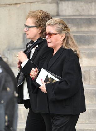Jean-Paul Rappeneau Funeral - Paris Catherine Deneuve during the funeral of Jean-Paul Rappeneau, French director and screenwriter, at the Saint-Sulpice church in Paris, France, on September 10, 2026. The director of Cyrano de Bergerac, Jean-Paul Rappeneau, has died at the age of 94. Photo by Eliot Blondet ABACAPRESS.COM Paris France  Copyright: xBlondetxEliot ABACAx