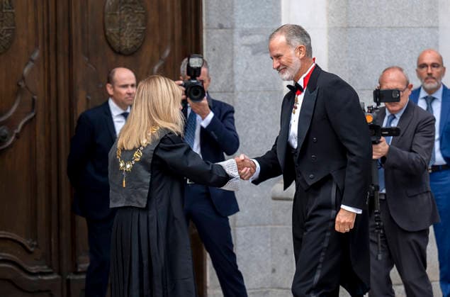 The King presides over the solemn opening ceremony of the 2026–2027 judicial year. King Felipe VI and the President of the Supreme Court and of the General Council of the Judiciary, Isabel Perelló, upon their arrival at the solemn opening ceremony of the 2026–2027 judicial year, at the Palace of Justice, on September 10, 2026, in Madrid, Spain. During the ceremony, the annual reports of the Judiciary and the Public Prosecutor’s Office are presented, prior to the formal declaration opening the judicial year. SEPTEMBER 10, 2026 Madrid, Spain Copyright: xAlbertoxOrtegax 7762359