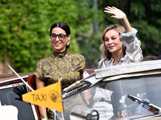 IPA88348253 - Venice, 83rd Venice International Film Festival 2026 - Day 9. Arrivals at the Hotel Excelsior pier. Pictured: Donatella Finocchiaro and Violante Placido  Copyright: xSimonexComix xPoolxPhotoxEventsx08x IPA88348253