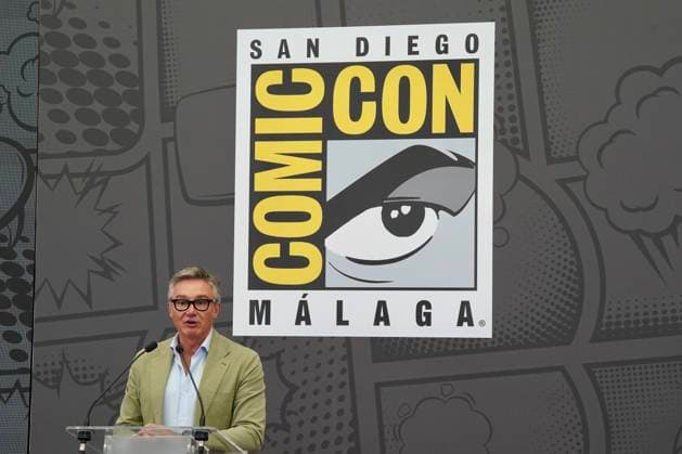 Official presentation of the second edition of San Diego Comic Con Málaga. Photo of the Second Vice President and Minister of Tourism, Justice, Deregulation, and Local Administration, Manuel Gavira, at the official presentation of the second edition of San Diego Comic Con Málaga September 10, 2026, in Málaga, Andalusia, Spain The event was also attended the Minister of Artificial Intelligence, Digital Development, and Public Administration, José Antonio Nieto; the mayor of Málaga, Francisco de la Torre; and the CEO of San Diego Comic Con Málaga, Fernando Piquer. September 10, 2026, in Málaga, Málaga, Spain Copyright: xÃlexxZeax 7762809