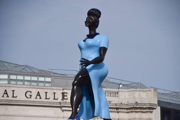 New Fourth Plinth Sculpture in Trafalgar Square in London, UK - 10 Sep 2026 The new Fourth Plinth sculpture entitled Lady In Blue by artist Tschabalala Self is unveiled in Trafalgar Square. The sculpture is the 16th Fourth Plinth commission to date. London United Kingdom Copyright: xVukxValcicx xSOPAxImagesx Vuk-Valcic-1448415