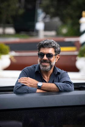 September 10, 2026, Venice, Rome, Italy: Pierfrancesco Favino, from the film God Laughs, arrives at the dock of the Hotel Excelsior during the 83rd Venice Film Festival. Venice, September 10, 2026 Venice Italy  - ZUMAa289 20260910_zia_a289_028 Copyright: xMichelexCutulix xAgfx