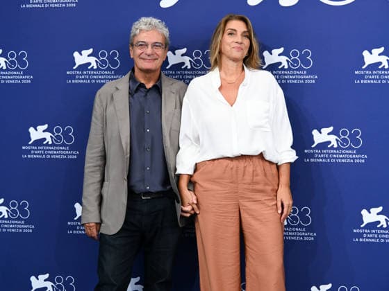 IPA88358170 - Venice, 83rd Venice International Film Festival 2026 Day 9 SCHERZETTO photocall. Pictured: Mario Martone, Ippolita Di Majo  Copyright: xAlbertoxTerenghi PoolxPhotoxEvenx xPoolxPhotoxEventsx08x IPA88358170