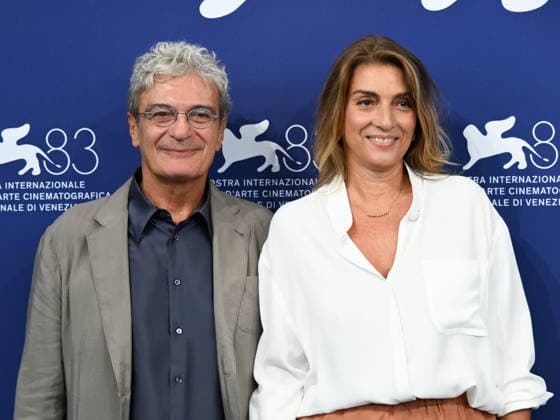 IPA88358178 - Venice, 83rd Venice International Film Festival 2026 - Day 9 - SCHERZETTO photocall. Pictured: Mario Martone, Ippolita Di Majo  Copyright: xAlbertoxTerenghi PoolxPhotoxEvenx xPoolxPhotoxEventsx08x IPA88358178