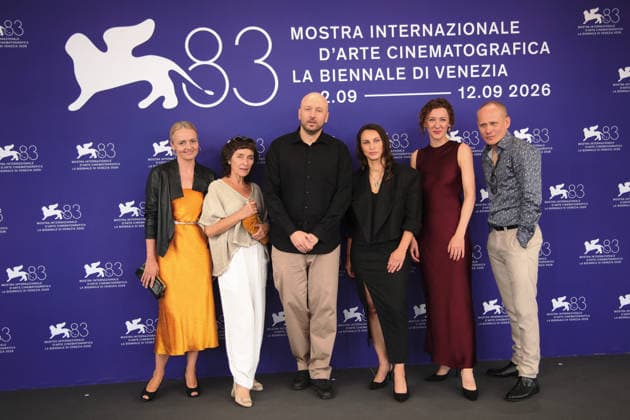 83rd Venice International Film Festival in Venice, Italy - 10 Sep 2026. Martyna Rozwadowska, Ewa Paj?k, Grzegorz D?bowski, Monika Sabina Kwiatkowska, Aleksandra Kolan and Robert Mania attend the photocall of the film Cudze Rzeczy (What Belongs to Others) during the 83rd Venice International Film Festival. Venice Italy Copyright: xMarcoxBaradax xSOPAxImagesx MBA_1602