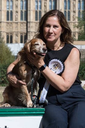 September 10, 2026, London, England, United Kingdom: Anna McMorrin MP and her working cocker spaniel Cadi, the winners of the 1st place in the Westminster Dog of the Year competition pose in the Victoria Tower Gardens during the Westminster Dog of the Year competition. The event is a celebration of the unique bond between dogs and their owners, and gives parliamentarians the opportunity to highlight the important work that they ve undertaken in Parliament on dog related matters, whilst promoting responsible dog ownership. London United Kingdom - ZUMAs371 20260910_zip_s371_004 Copyright: xWiktorxSzymanowiczx