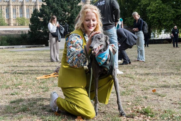September 10, 2026, London, England, United Kingdom: Hannah Spencer MP and her greyhound Judy take part in the Westminster Dog of the Year competition in the Victoria Tower Gardens. The event is a celebration of the unique bond between dogs and their owners, and gives parliamentarians the opportunity to highlight the important work that they ve undertaken in Parliament on dog related matters, whilst promoting responsible dog ownership. London United Kingdom  - ZUMAs371 20260910_zip_s371_028 Copyright: xWiktorxSzymanowiczx