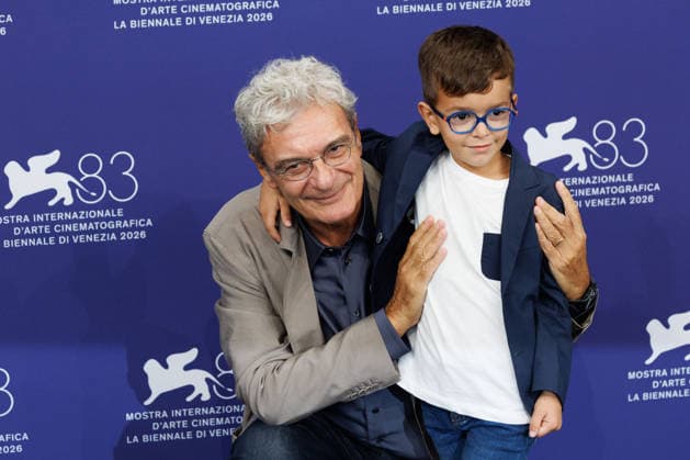 News - Scherzetto Photocall - The 83rd Venice International Film Festival Mario Martone and Lorenzo Perrotta attend the Scherzetto Photocall during the 83rd Venice International Film Festival at Palazzo del Casino on September 10, 2026 in Venice, Italy. Photo: Cinzia Camela. Lido di Venezia Palazzo del Casino Italy Copyright: xCinziaxCamelax xLiveMediax LPN_2661992