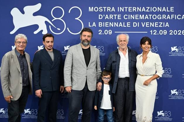 September 10, 2026, Venice, Rome, Italy: Tony Servillo, Serena Rossi, Lorenzo Perrotta, Mario Martone, and Leonardo Lidi during the photocall for Scherzetto, the 83rd Venice Film Festival. Venice, September 10, 2026 Venice Italy - ZUMAa289 20260910_zia_a289_296 Copyright: xMariaxLauraxAntonellix xAgfx