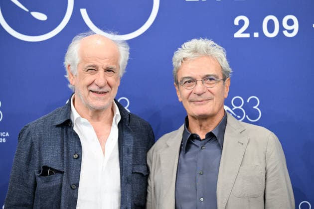 September 10, 2026, Venice, Rome, Italy: Tony Servillo and Mario Martone during the photocall for the film Scherzetto, at the 83rd Venice Film Festival. Venice, September 10, 2026 Venice Italy  - ZUMAa289 20260910_zia_a289_320 Copyright: xMlax xAgfx