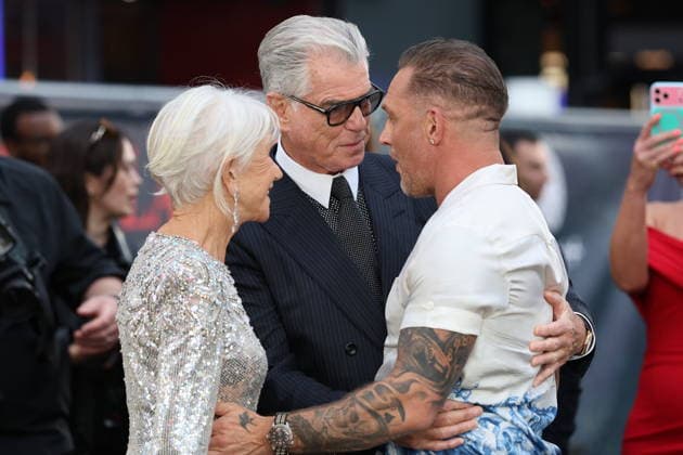 . 10 09 2026. London, United Kingdom. Helen Mirren, Pierce Brosnan and Tom Hardy at the Mobland - Season Two premiere in London.  xStephenxLockx xi-Imagesx IIM-26997-0019