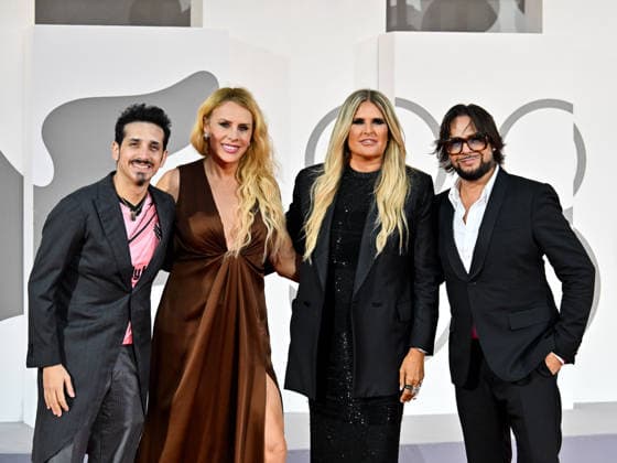 IPA88366005 - Venice, 83rd Venice International Film Festival 2026 - Night 9. Red Carpet for the film UN PEU AVANT MINUIT - Pictured: Fabrizio Biggio, Karla Sofia Gascon, Tiziana Rocca, Joaquin Cortes  Copyright: xManuelexMangiarottix xPoolxPhotoxEventsx08x IPA88366005