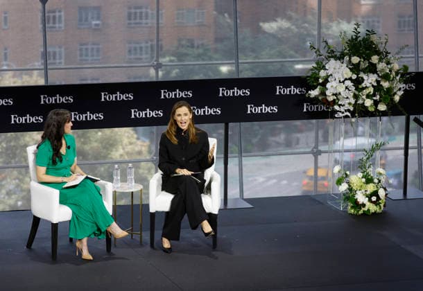 Actress & Cofounder Once Upon A Farm Jennifer Garner speaks with Editor ForbesWomen Maggie McGrath at the Forbes Power Women s Summit on Thursday, September 10, 2026 at Jazz at Lincoln Center in New York City.  NYP20260910139 JohnxAngelillo