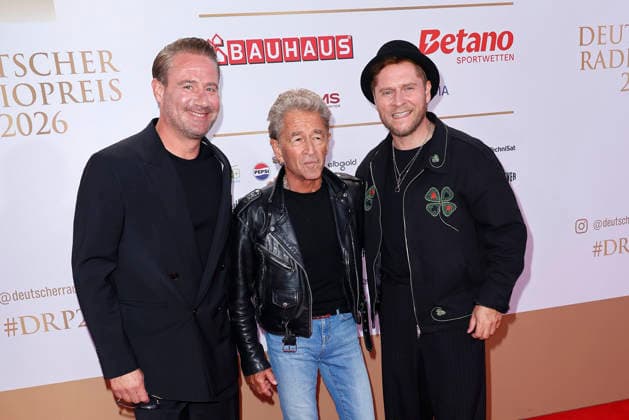 Sasha, Peter Maffay, and Johannes Oerding at the Deutscher Radiopreis awards ceremony on September 10, 2026, at the Musical Theater an der Elbe in Hamburg, Sasha, Peter Maffay, and Johannes Oerding arrive for the annual German Radio Awards (Deutscher Radiopreis) ceremony on September 10, 2026, at the Musical Theater an der Elbe in Hamburg, Germany. German Radio Awards