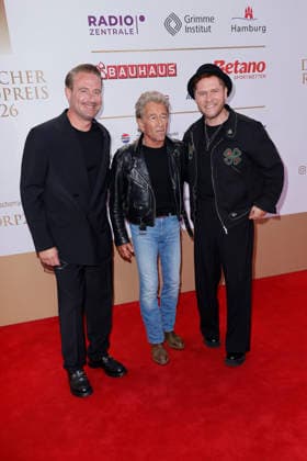 Sasha, Peter Maffay, and Johannes Oerding at the Deutscher Radiopreis awards ceremony on September 10, 2026, at the Musical Theater an der Elbe in Hamburg, Sasha, Peter Maffay, and Johannes Oerding arrive for the annual German Radio Awards (Deutscher Radiopreis) ceremony on September 10, 2026, at the Musical Theater an der Elbe in Hamburg, Germany. German Radio Awards