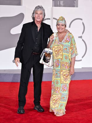 IPA88367516 - Venice, 83rd Venice International Film Festival 2026 - Night 9. Red Carpet for the film *Scherzetto* - Pictured: Ron Moss, Devin DeVasquez, and the dog  Copyright: xSimonexComix xPoolxPhotoxEventsx08x IPA88367516