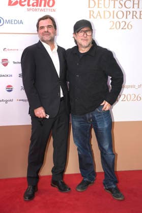 Andreas Altenburg and Bjarne Mädel at the 17th German Radio Awards ceremony in 2026 at the Stage Theater an der Elbe in Hamburg, September 10, 2026 Foto:xC.xNiehausx xFuturexImagex radiopreis_6718
