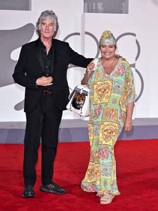 IPA88367511 - Venice, 83rd Venice International Film Festival 2026 - Night 9. Red Carpet for the film *Scherzetto* - Pictured: Ron Moss, Devin DeVasquez, and the dog  Copyright: xSimonexComix xPoolxPhotoxEventsx08x IPA88367511