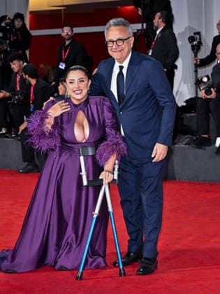 IPA88370407 - Venice, 83rd Venice International Film Festival 2026 - Night 9. Red Carpet for the film *Scherzetto* - Pictured: Benedetta De Luca, Paolo Del Brocco  Copyright: xSimonexComix xPoolxPhotoxEventsx08x IPA88370407