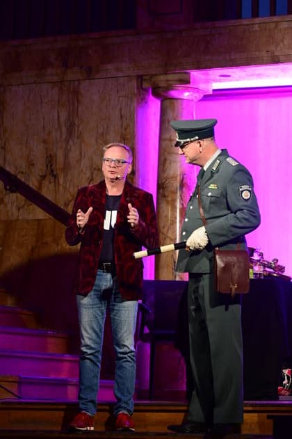 Uwe Steimle and Jörg Wachsmuth at the Nu Keen Getue, keen Gemache event in the historic Art Nouveau department store in Görlitz, September 10, 2026 Copyright: xMatthiasxWehnertx