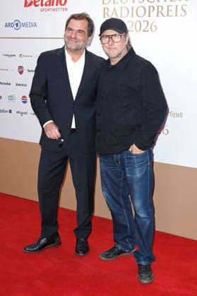 Andreas Altenburg and Bjarne Mädel at the 17th German Radio Awards ceremony in 2026 at the Stage Theater an der Elbe in Hamburg, September 10, 2026 Foto:xC.xTamckex xFuturexImagex radiopreis_6789