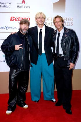 Rea Garvey with Lucas and Felix Hain of Fast Boy at the 17th German Radio Awards ceremony in 2026 at the Stage Theater an der Elbe in Hamburg, September 10, 2026 Foto:xC.xTamckex xFuturexImagex radiopreis_6828
