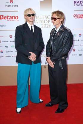 Lucas Hain and Felix Hain of Fast Boy at the 17th German Radio Awards ceremony in 2026 at the Stage Theater an der Elbe in Hamburg, September 10, 2026 Foto:xC.xTamckex xFuturexImagex radiopreis_6835