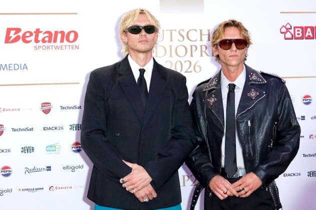 Lucas Hain and Felix Hain of Fast Boy at the 17th German Radio Awards ceremony in 2026 at the Stage Theater an der Elbe in Hamburg, September 10, 2026 Foto:xC.xTamckex xFuturexImagex radiopreis_6838
