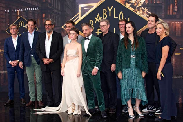 Moritz Herzogenberg, Moritz Von Kruedener, Achim von Borries, Christoph Pellander, Liv Lisa Fries, Volker Bruch, Hendrik Handloegten, Uwe Schott, Carolin Haasis, Tom Tykwer and Christine Strobl at the world premiere of the fifth and final season of the TV series Babylon Berlin at the Zoo Palast in Berlin, September 10, 2026 Foto:xC.xBehringx xFuturexImagex babylon_berlin_6998
