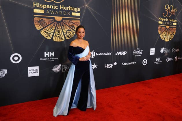 American actress Anjelah Johnson poses on the red carpet at the 39th Hispanic Heritage Awards at Orchestra Hall in Minneapolis, United States, 10 September 2026. Hispanic Heritage Awards Red Carpet in Minneapolis !ACHTUNG: NUR REDAKTIONELLE NUTZUNG!  Copyright: xAdamxBettcherx AME6345 20260911-55021365394_1