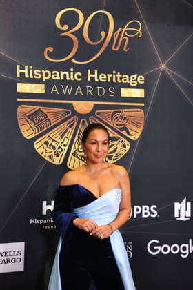 American actress Anjelah Johnson poses on the red carpet at the 39th Hispanic Heritage Awards at Orchestra Hall in Minneapolis, United States, 10 September 2026. Hispanic Heritage Awards Red Carpet in Minneapolis !ACHTUNG: NUR REDAKTIONELLE NUTZUNG!  Copyright: xAdamxBettcherx AME6348 20260911-55021365397_1
