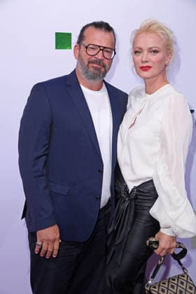 Franziska Knuppe with her husband, Christian Moestl Knuppe, at the BERTELSMANN PARTY 2026 at Bertelsmann s Berlin office on September 10, 2026