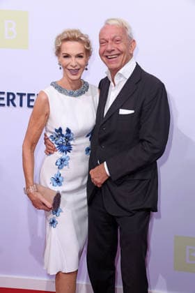 Grit Weiss with her husband Jo Groebel at the BERTELSMANN PARTY 2026 at Bertelsmann s Berlin office on September 10, 2026