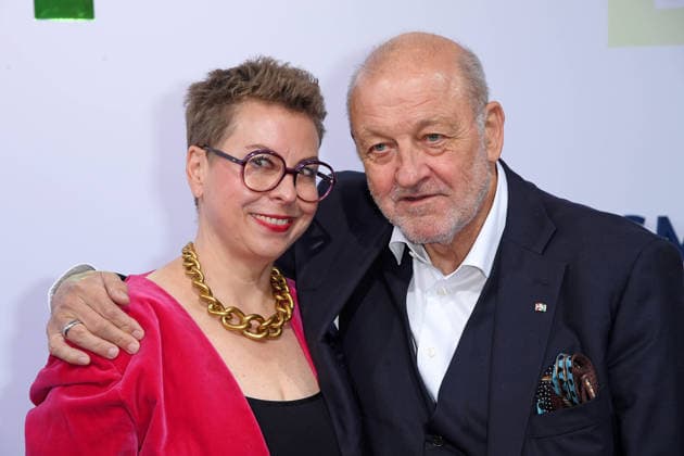Leonard Lansink with his wife, Maren Muntenbeck, at the BERTELSMANN PARTY 2026 at Bertelsmann s Berlin office on September 10, 2026
