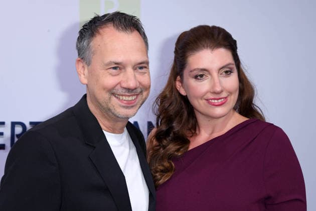 Sebastian Fitzek with his wife, Linda Fitzek, at the BERTELSMANN PARTY 2026 at Bertelsmann s Berlin office on September 10, 2026