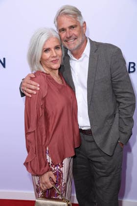 Birgit Schrowange with her husband Frank Spothelfer at the BERTELSMANN PARTY 2026 at Bertelsmann s Berlin office on September 10, 2026