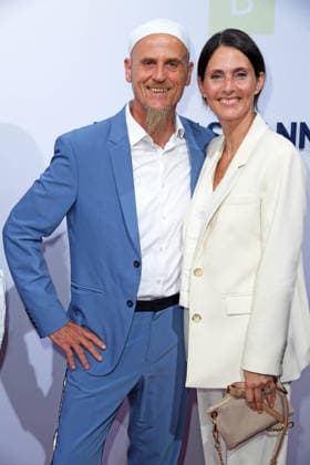 Ralf Zacherl with his wife Ulrike Leifer at the BERTELSMANN PARTY 2026 at Bertelsmann s Berlin office on September 10, 2026