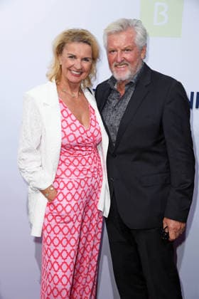 Hera Lind with her husband Engelbert Lainer at the BERTELSMANN PARTY 2026 at Bertelsmann s Berlin office on September 10, 2026