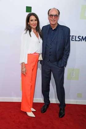 Herbert Knaup with his wife, Christiane Knaup, at the BERTELSMANN PARTY 2026 at Bertelsmann’s Berlin office on September 10, 2026