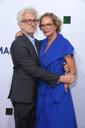Dominic Raacke with his girlfriend Alexandra Rohleder at the BERTELSMANN PARTY 2026 at Bertelsmann s Berlin office on September 10, 2026