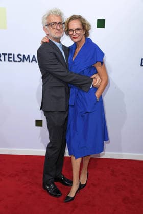 Dominic Raacke with his girlfriend Alexandra Rohleder at the BERTELSMANN PARTY 2026 at Bertelsmann s Berlin office on September 10, 2026