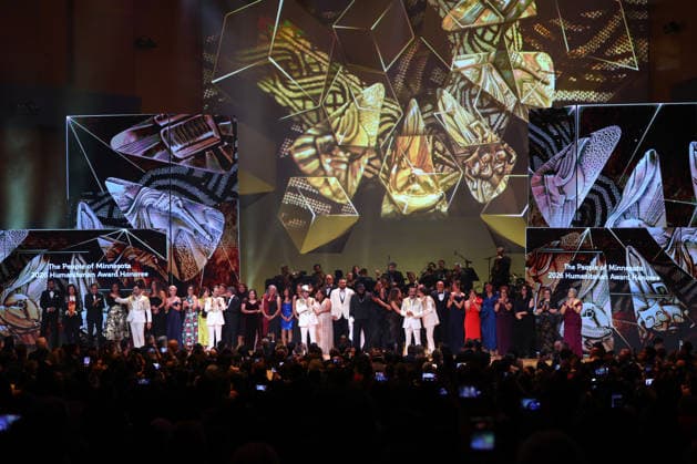 Artists pose during the closing ceremony of the 39th annual Hispanic Heritage Awards at Orchestra Hall in Minneapolis, United States, 10 September 2026. Hispanic Heritage Awards in Minneapolis !ACHTUNG: NUR REDAKTIONELLE NUTZUNG!  Copyright: xAdamxBettcherx AME6484 20260911-55021366122_1