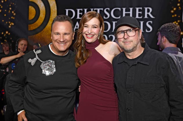 Guido Maria Kretschmer, Katrin Bauerfeind, and Bjarne Mädel at the 17th German Radio Awards ceremony in 2026 at the Stage Theater an der Elbe in Hamburg, September 10, 2026 Foto:xC.xNiehausx xFuturexImagex radiopreis_6955