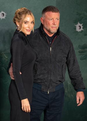 Jacqui Ainsley and Guy Ritchie attends MobLand Season Two - World Premiere at the Odeon Luxe Leicester Square in London, England. UK. Thursday 10th September 2026. Copyright: xJamesxWarrenx MOBLAND - SEASON TWO - WORLD PREIERE 49