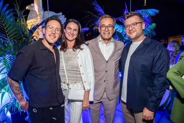 ABB BERTELSMANN Brix Schaumburg, Nadine Sosniok, Jan Sosniok, and Philipp Fleiter were guests at the Bertelsmann Party 2026 at the Bertelsmann Repraesentanz on September 10, 2026, in Berlin, Germany