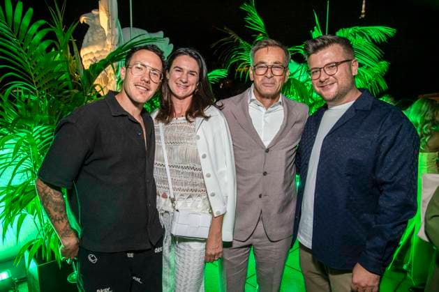 ABB BERTELSMANN Brix Schaumburg, Nadine Sosniok, Jan Sosniok, and Philipp Fleiter were guests at the Bertelsmann Party 2026 at the Bertelsmann Repraesentanz on September 10, 2026, in Berlin, Germany