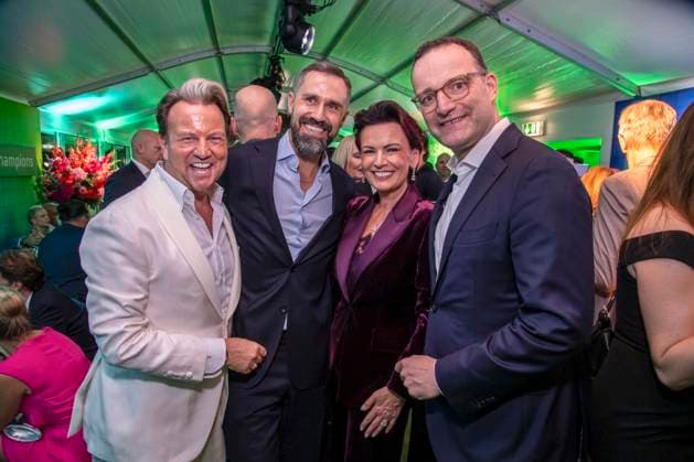 ABB BERTELSMANN: Sandro Rath, Daniel Funke, Margit Toennies, and Jens Spahn were guests at the Bertelsmann Party 2026 at the Bertelsmann Repraesentanz on September 10, 2026, in Berlin, Germany