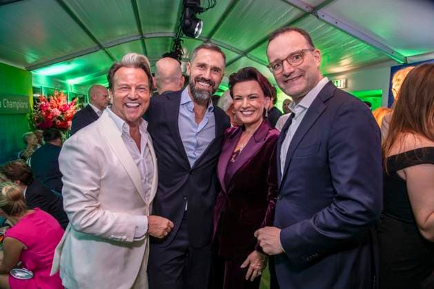 ABB BERTELSMANN: Sandro Rath, Daniel Funke, Margit Toennies, and Jens Spahn were guests at the Bertelsmann Party 2026 at the Bertelsmann Repraesentanz on September 10, 2026, in Berlin, Germany